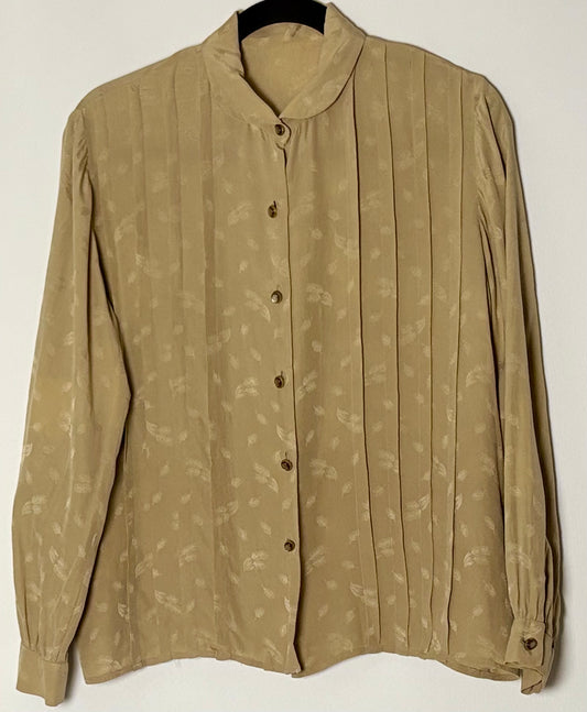 Vintage silkiblússa (L)
