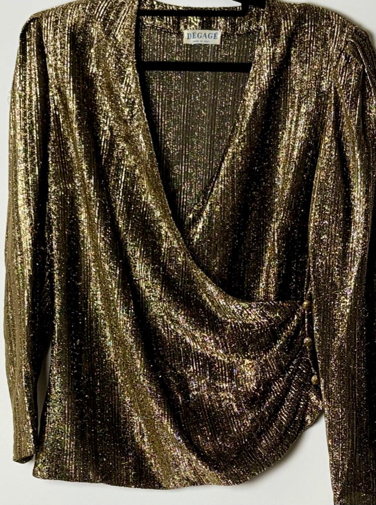 Vintage glimmertoppur (S/M)