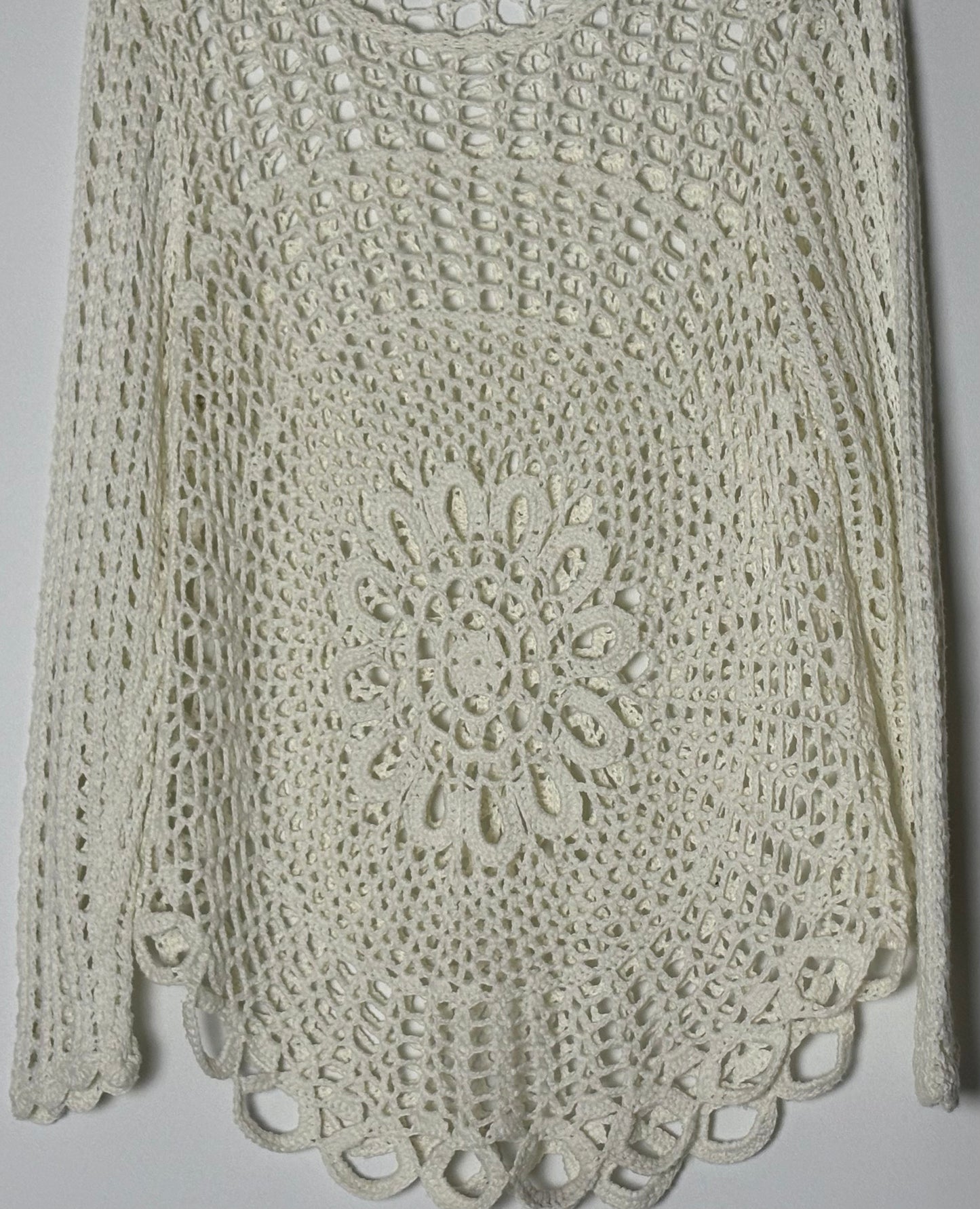 Vintage heklaður toppur (M)