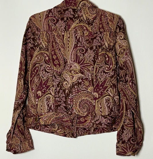 Vintage jakki með munstri (S)