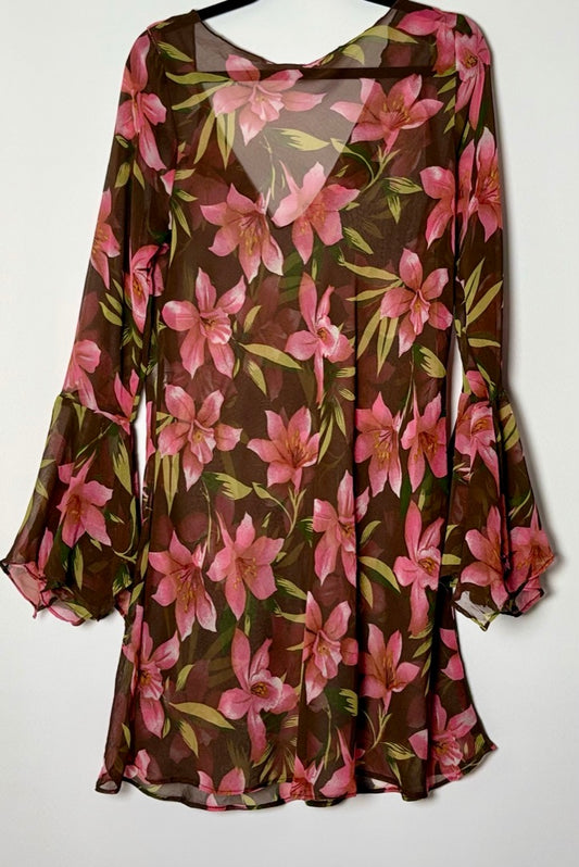 Vintage blómatúnikka (M)