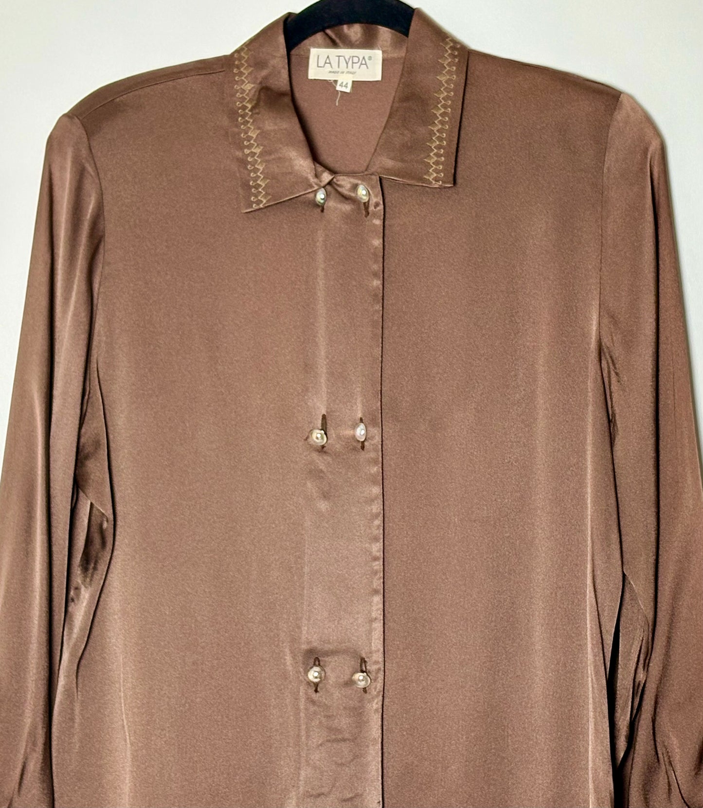 Vintage silkiblússa (S/M)