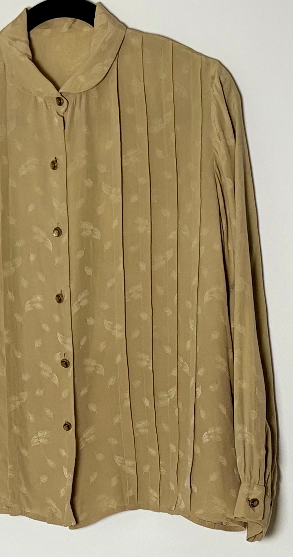 Vintage silkiblússa (L)