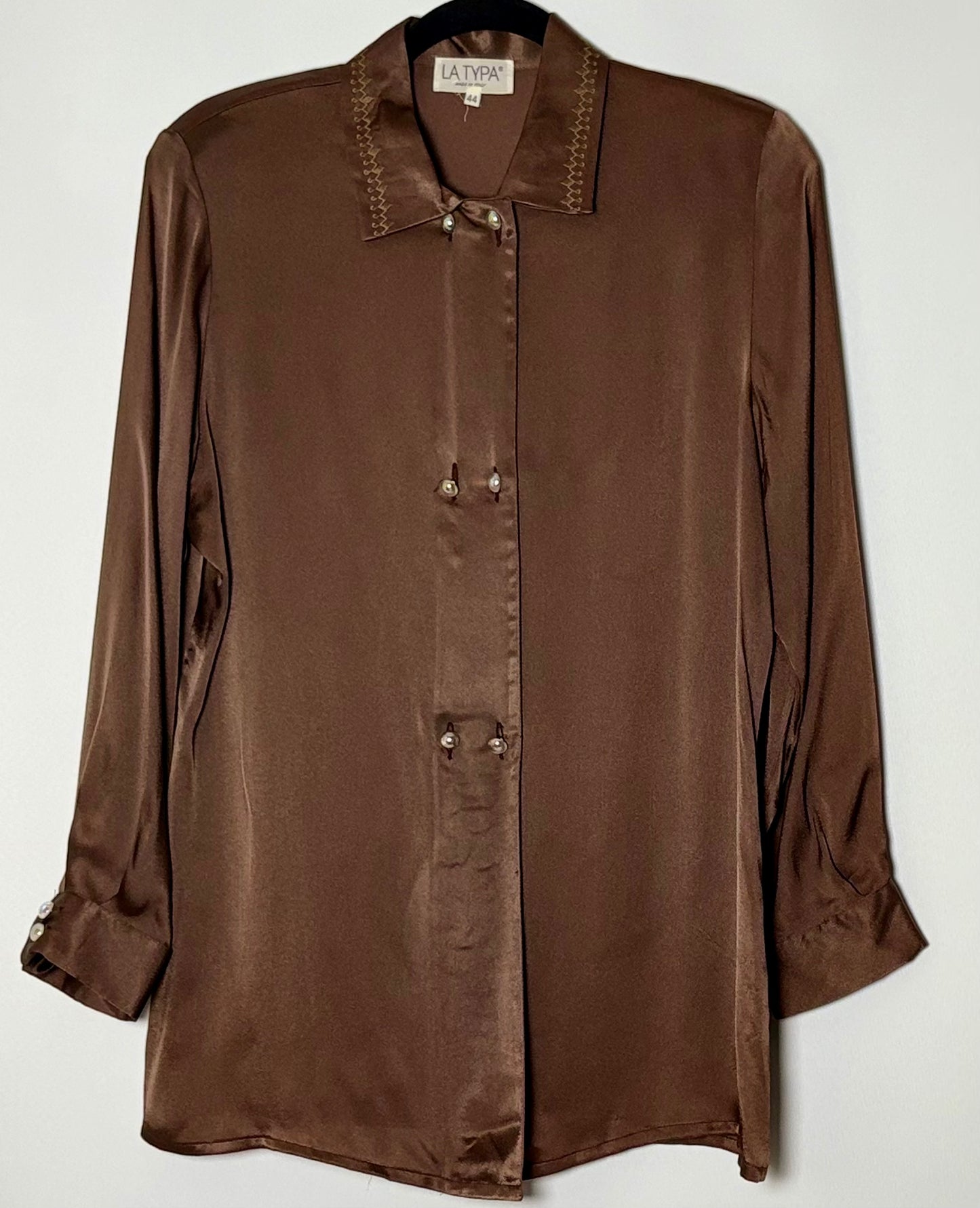 Vintage silkiblússa (S/M)