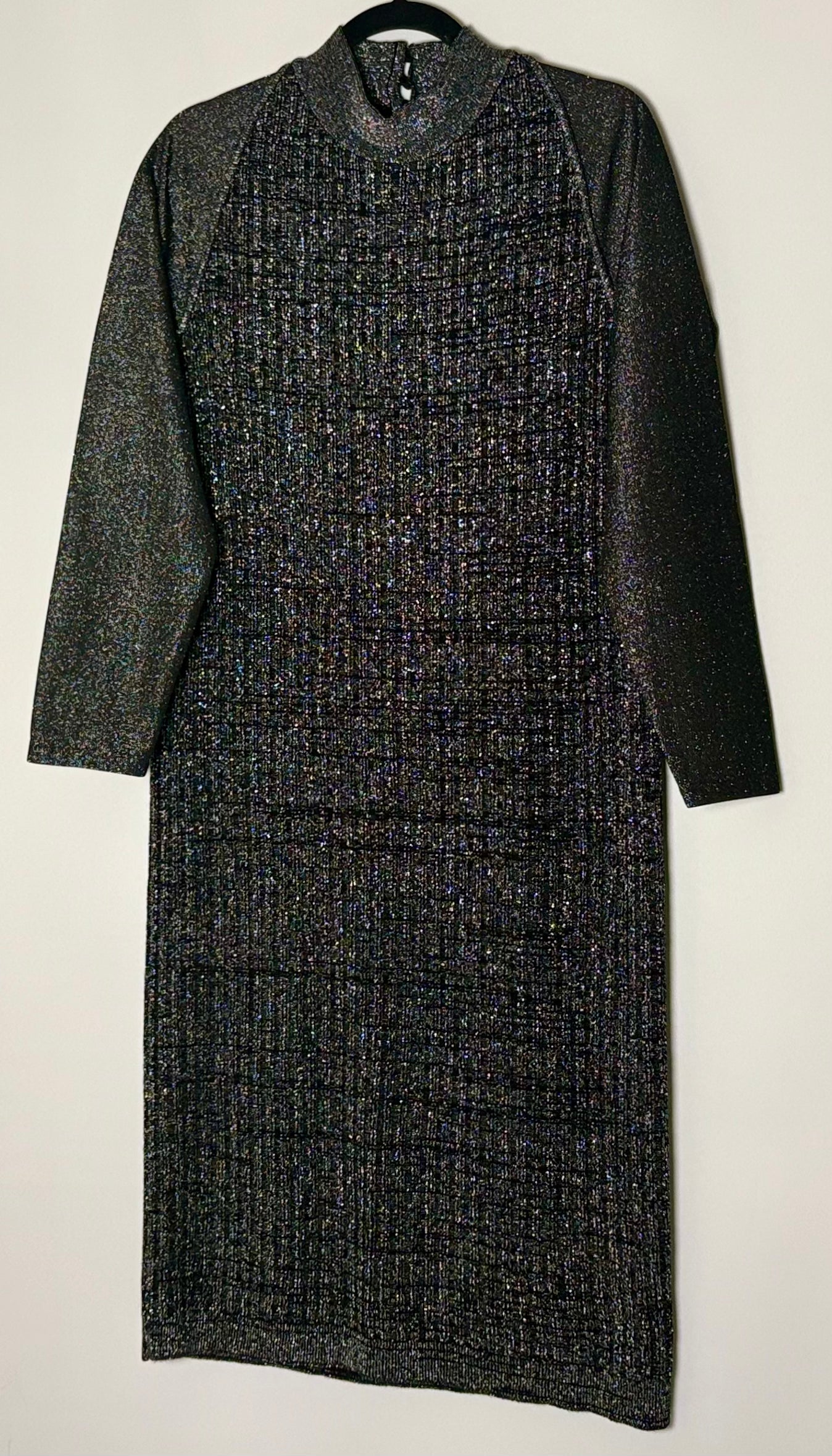 Vintage glimmer peysukjóll (M/L)