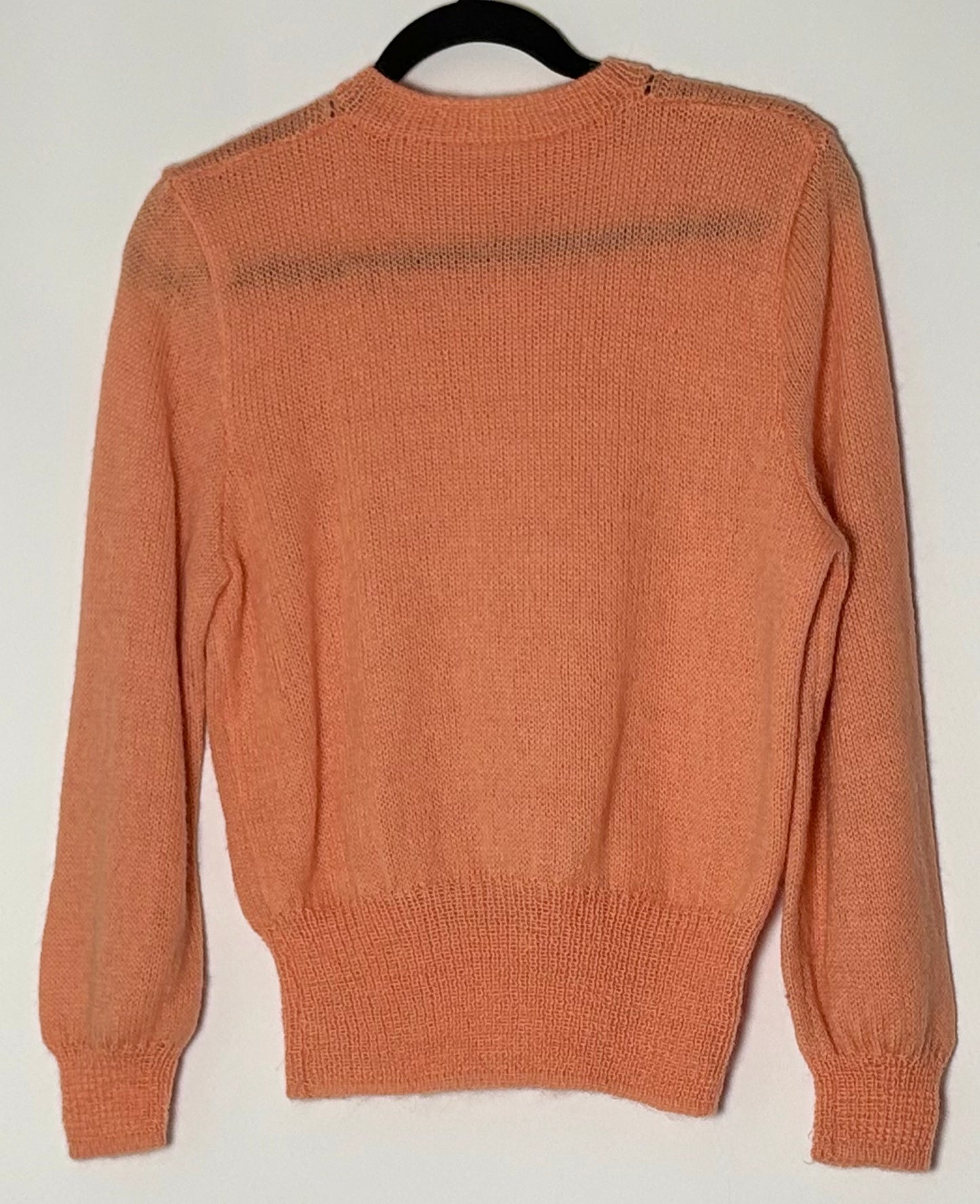 Vintage ferskjulituð peysa (S)