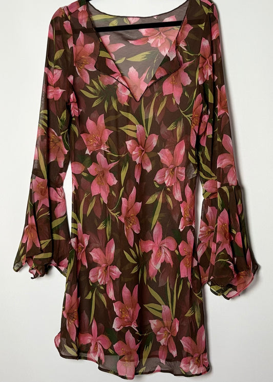 Vintage blómatúnikka (M)