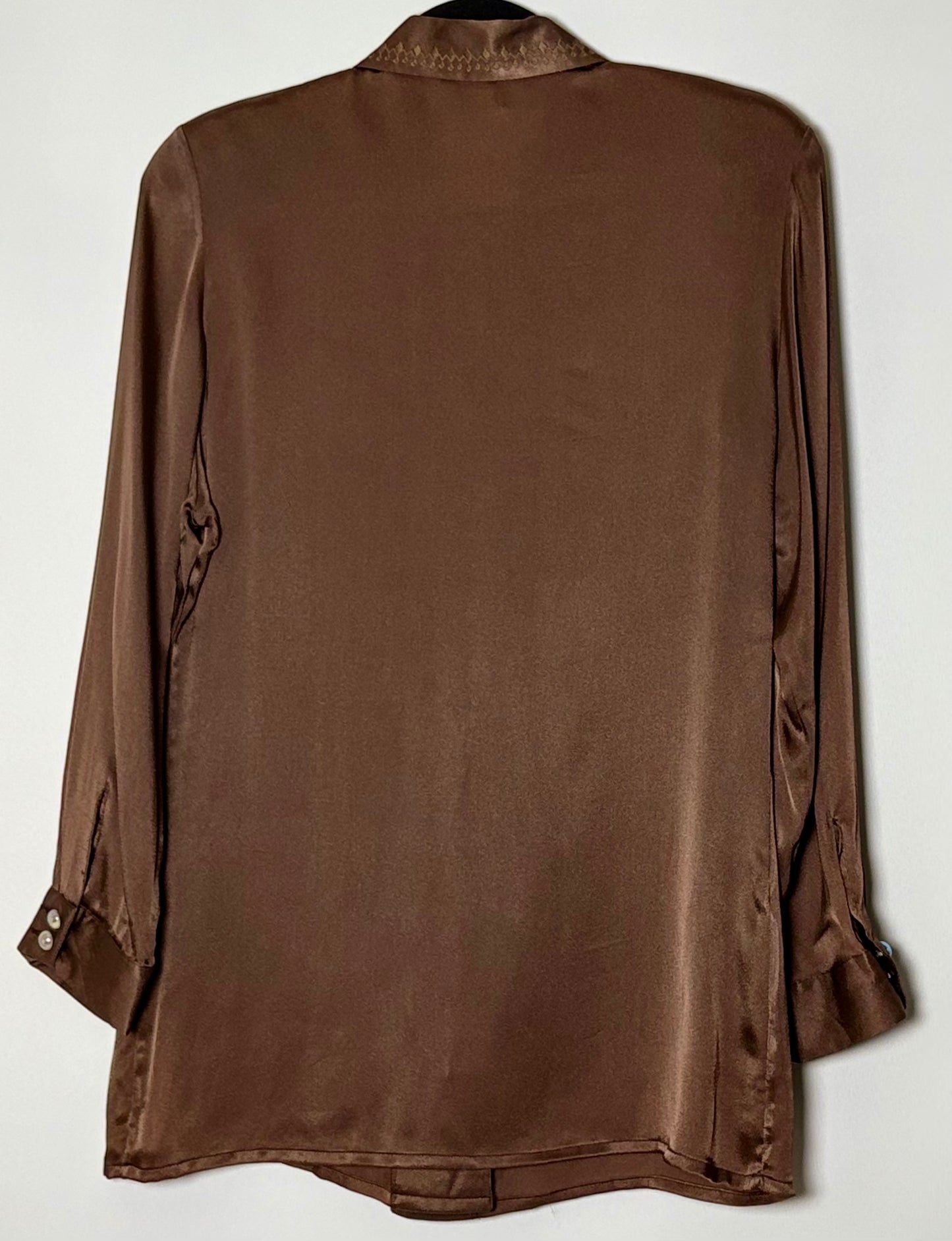 Vintage silkiblússa (S/M)