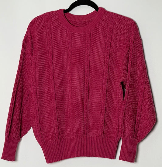 Vintage bleik peysa (M)