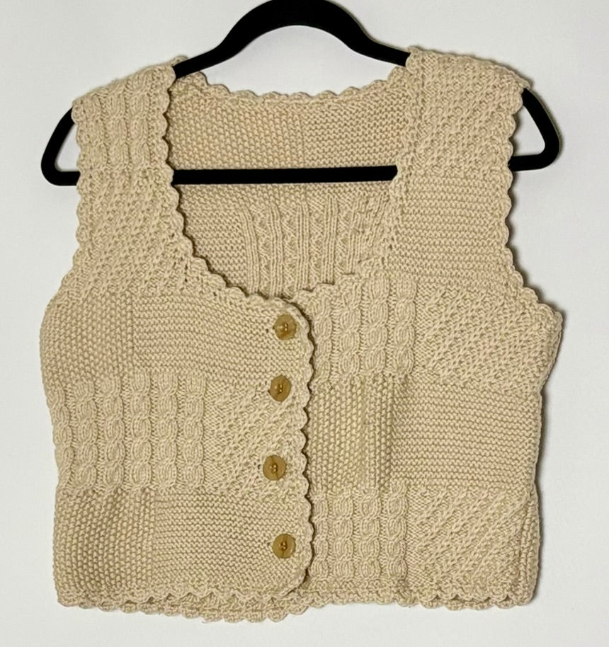 Vintage stutt vesti (M)