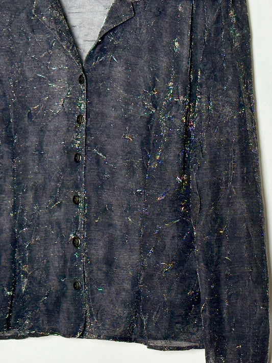 Vintage glimmertoppur (L)