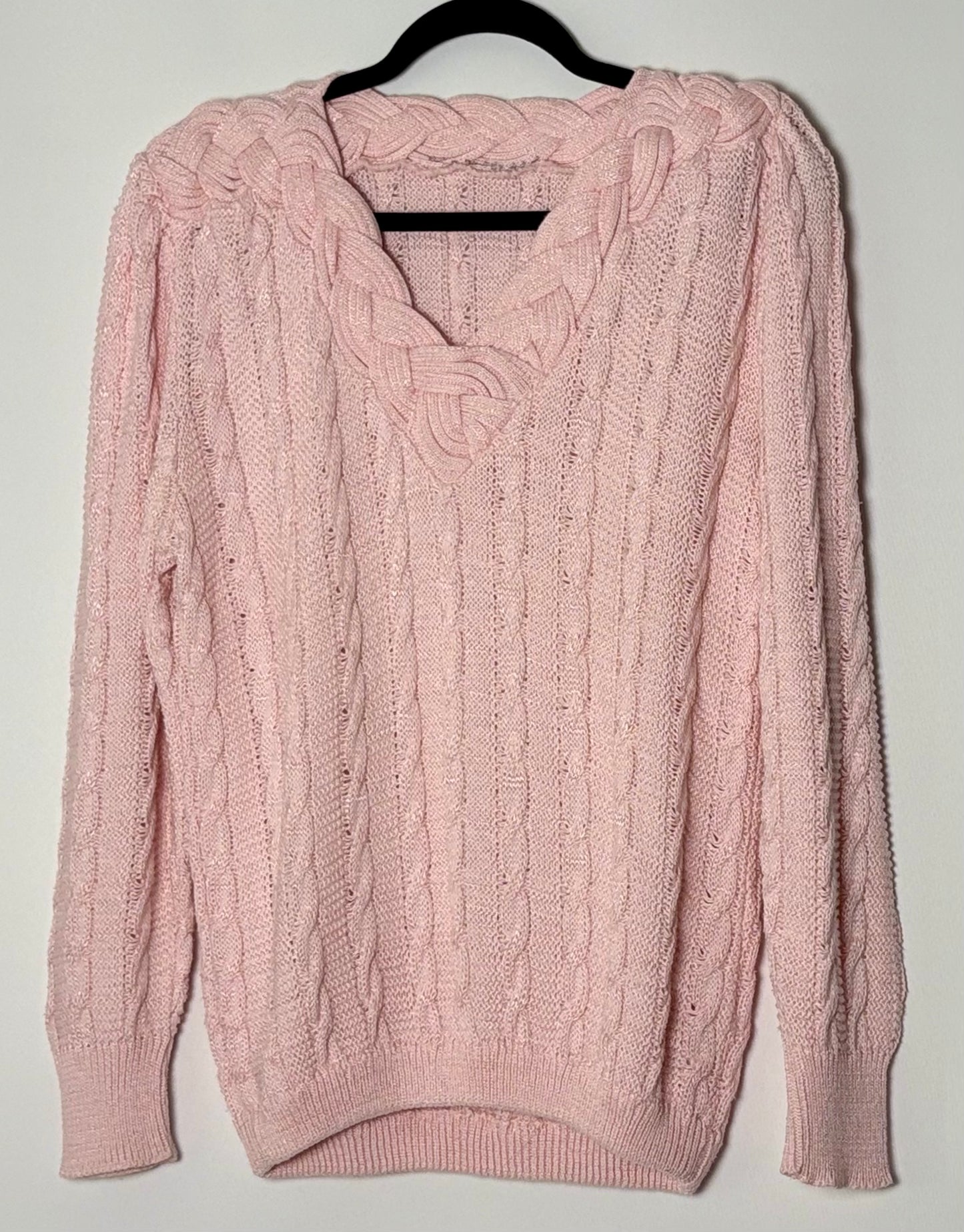Bleik vintage peysa (M/L)