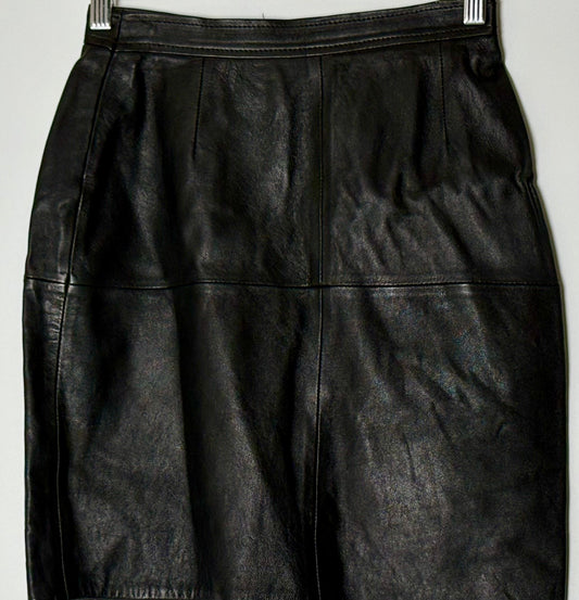 Vintage leðurpils (S/M)
