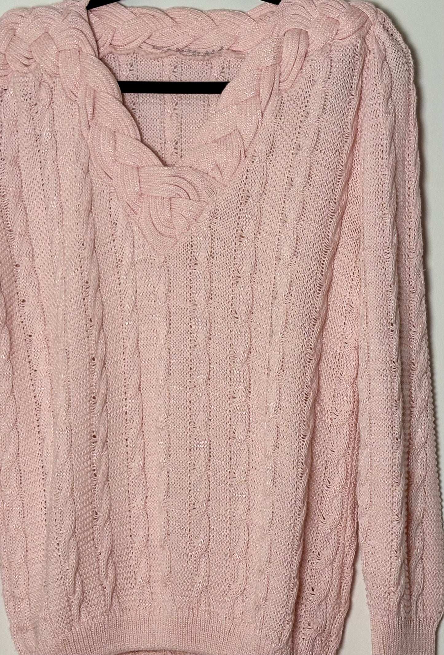 Bleik vintage peysa (M/L)