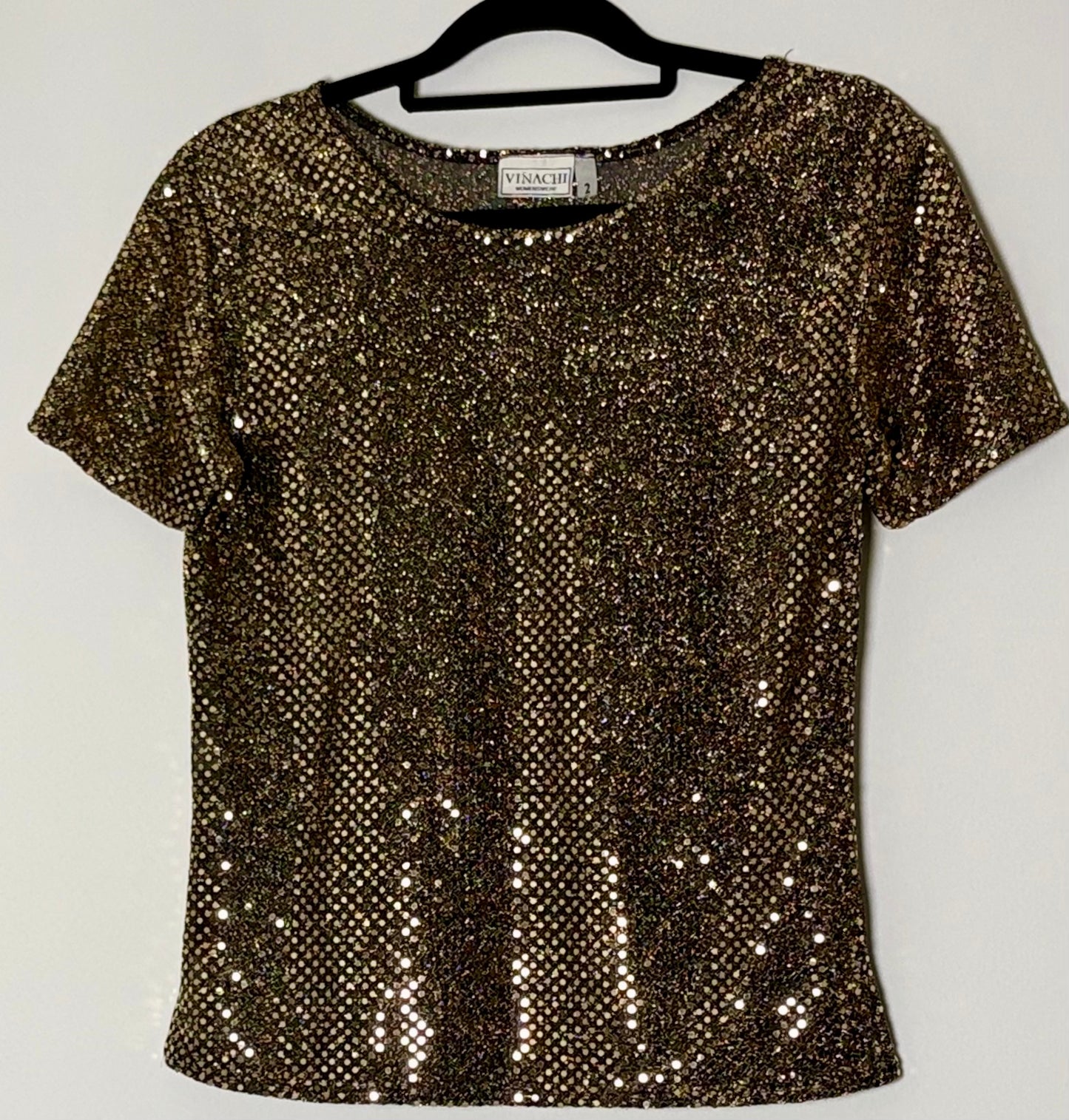Vintage stutterma glimmertoppur (M)