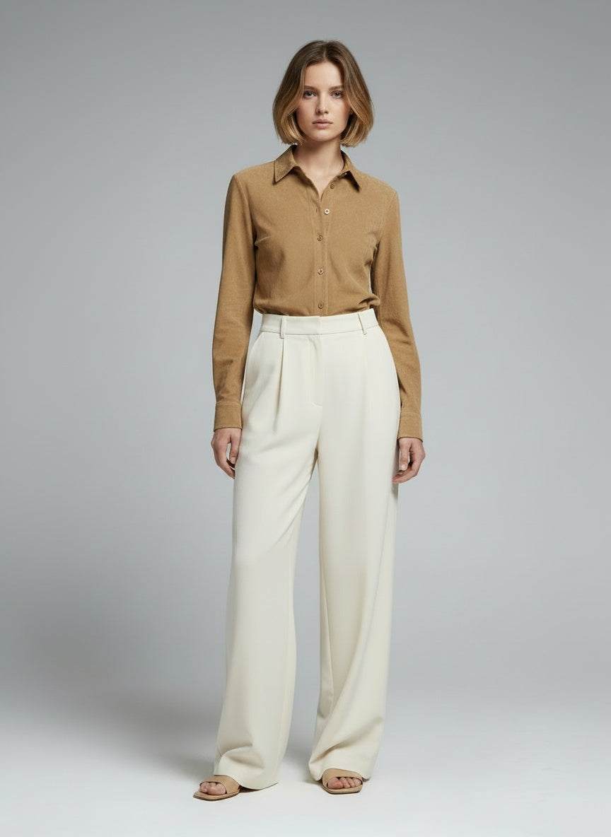 Full body view of the model wearing Armani Jeans skyrta (S/M)