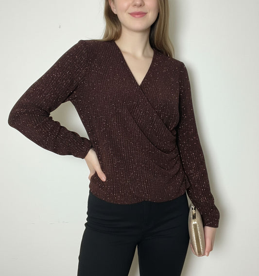 Vintage glimmertoppur (M)