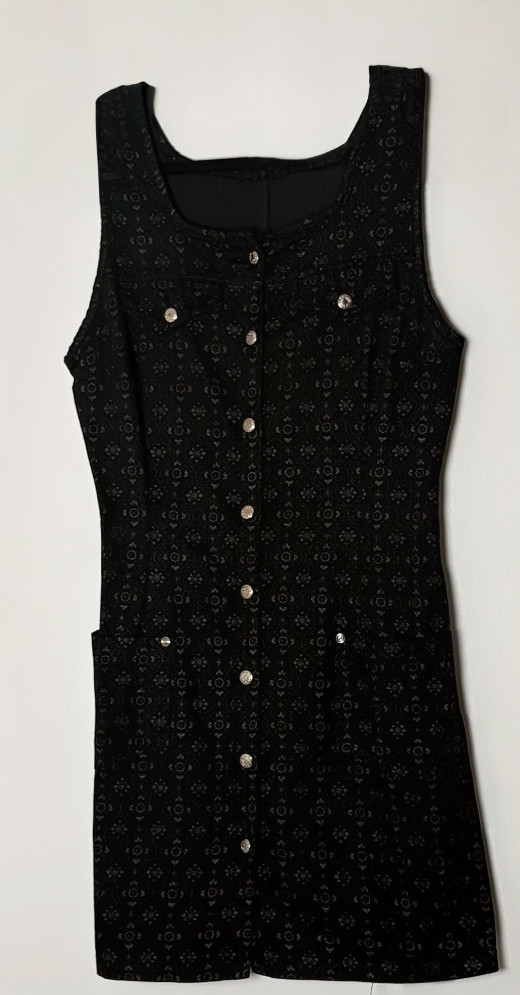 Vintage ermalaus kjóll (M)