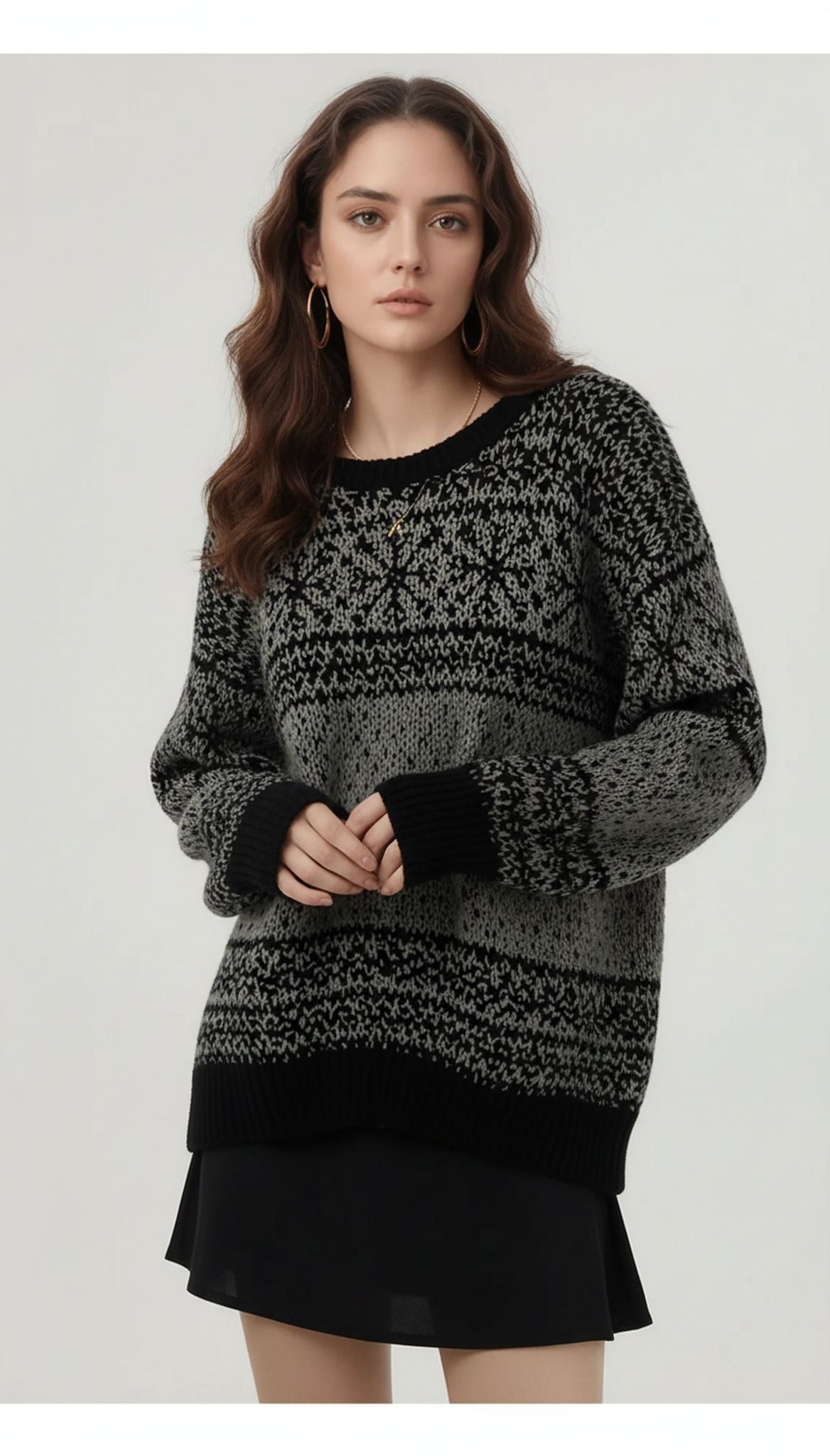 Handprjónuð peysa (L/XL)