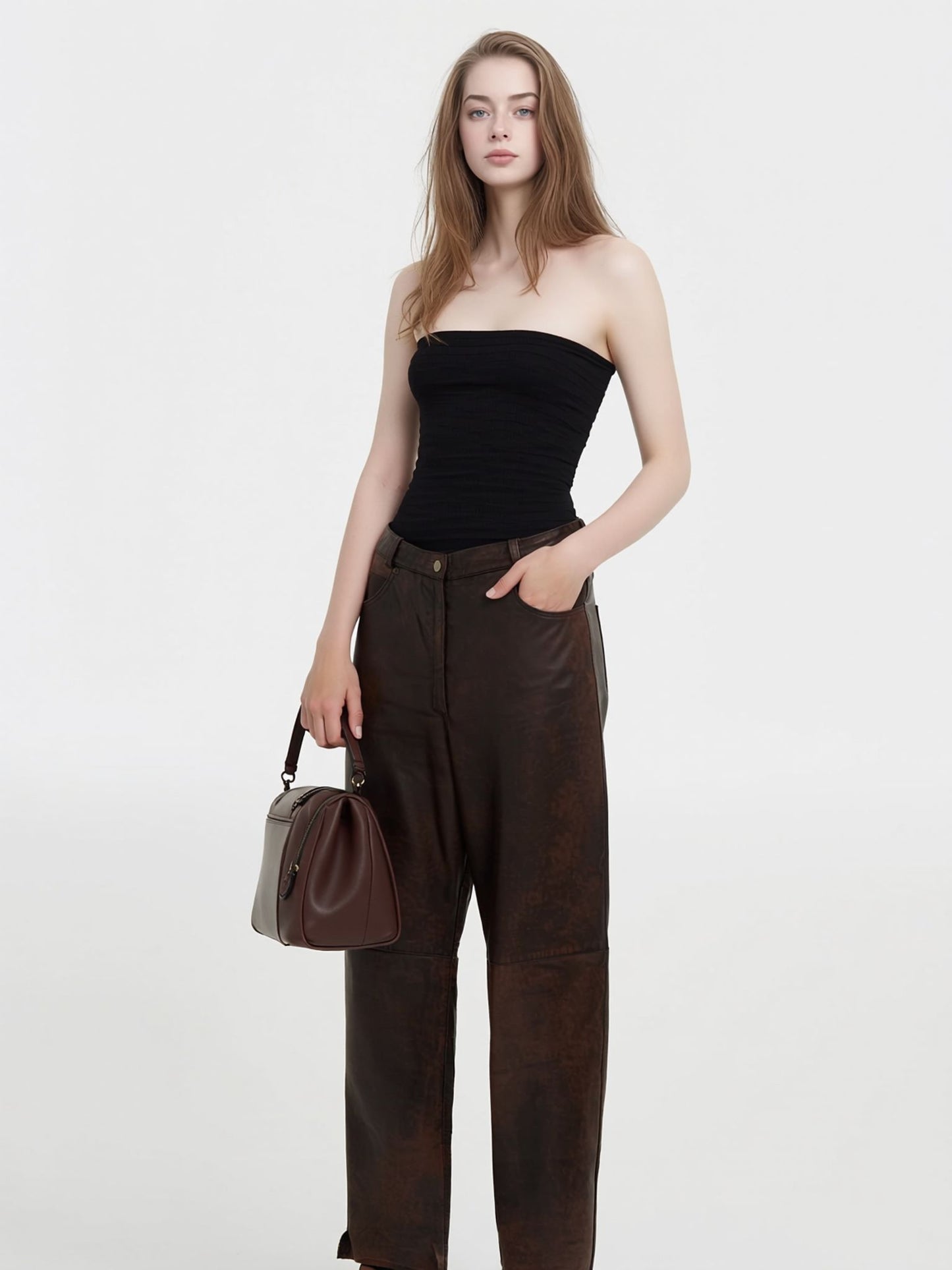 Vintage leðurbuxur (W30L32)