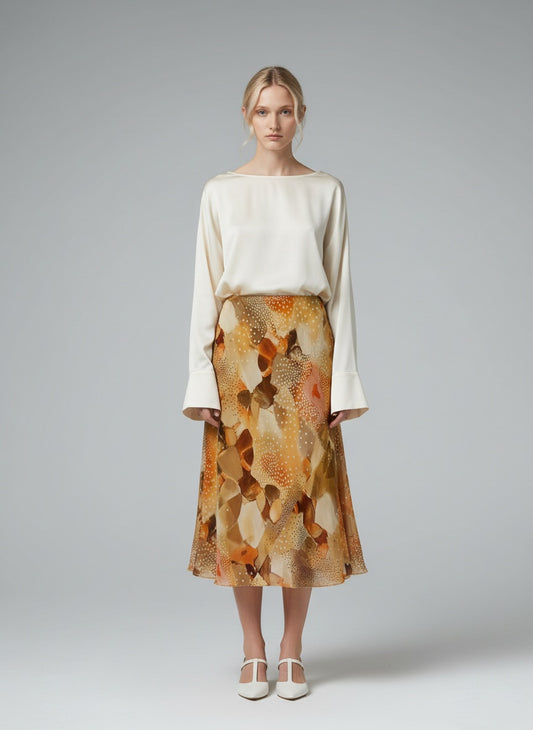 Full body view of the model wearing Vogue pils (M/L)