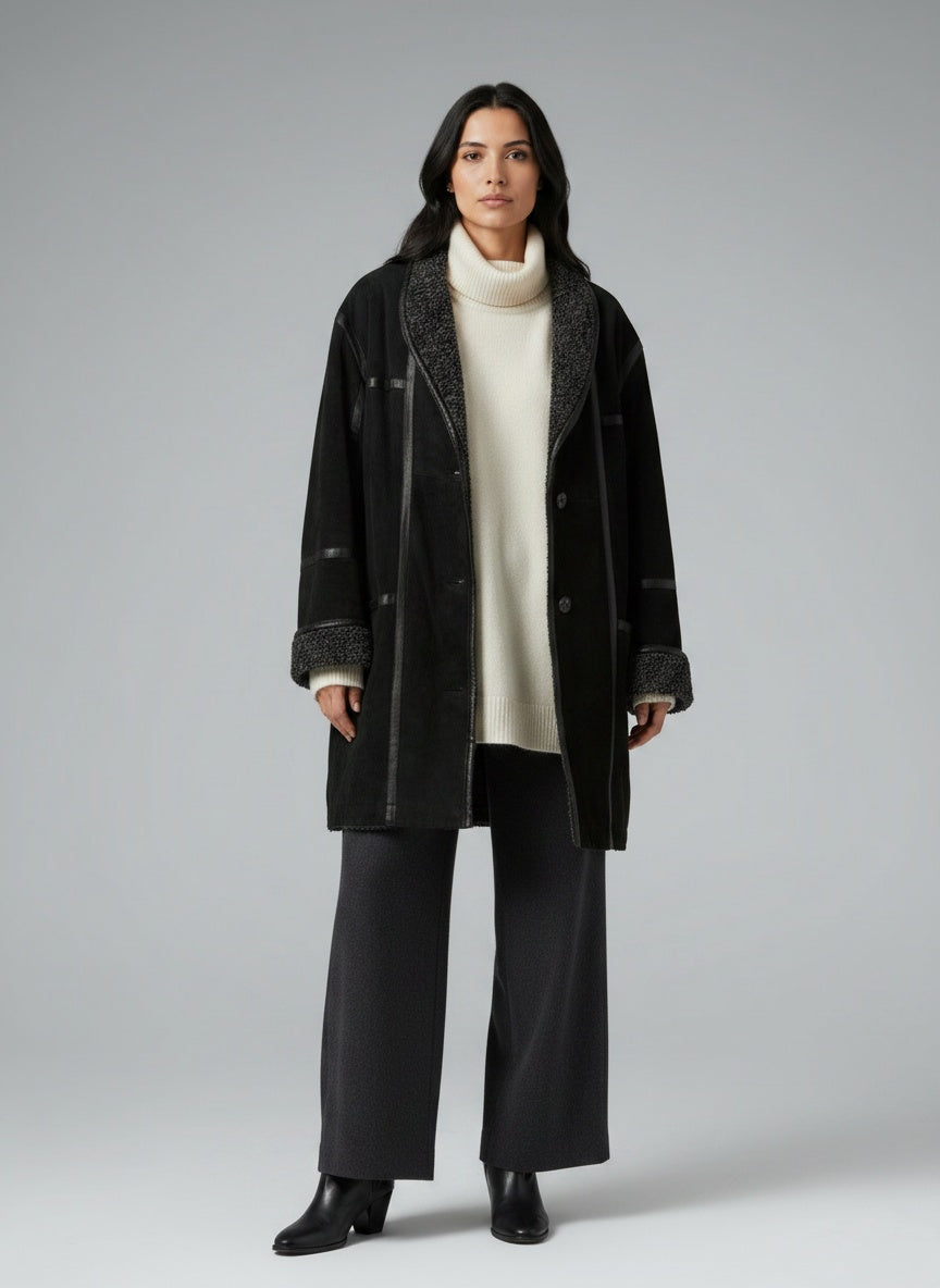 Full body view of the model wearing Rigany jakki (M)
