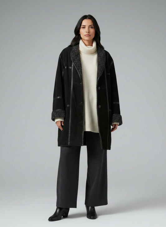 Full body view of the model wearing Rigany jakki (M)
