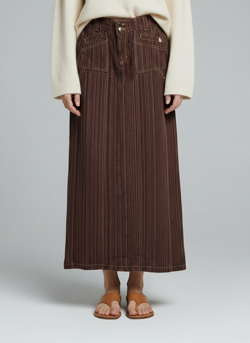 Close-up of the model's lower body wearing Y2K gallapils (M/L)