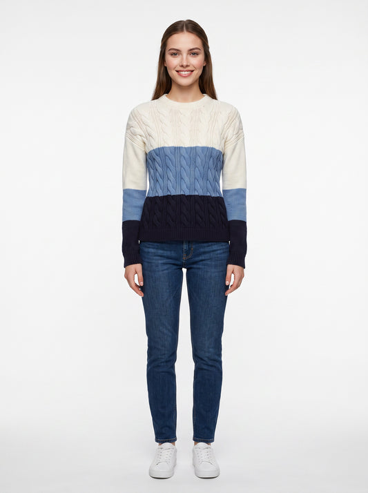 Vintage three-colour sweater (M)