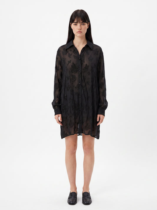 Black shirt dress (L)