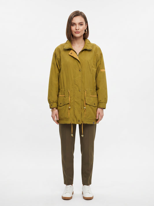 Moss green vintage parka jacket (M)