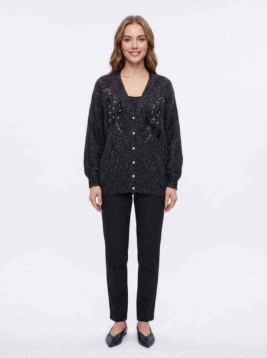Vintage button-up sweater (M)