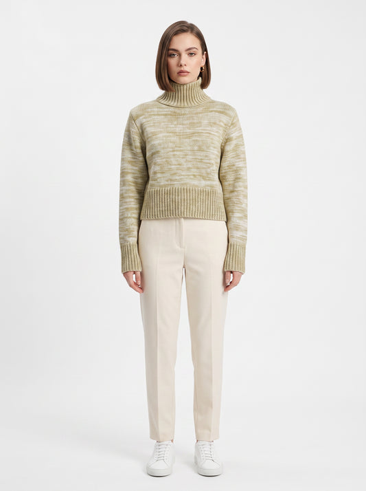 Short vintage sweater with high collar (M)