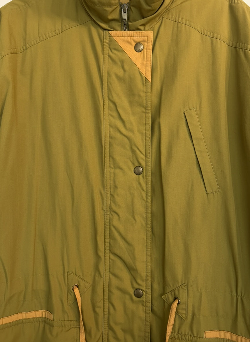Mosagrænn vintage parka jakki (M)