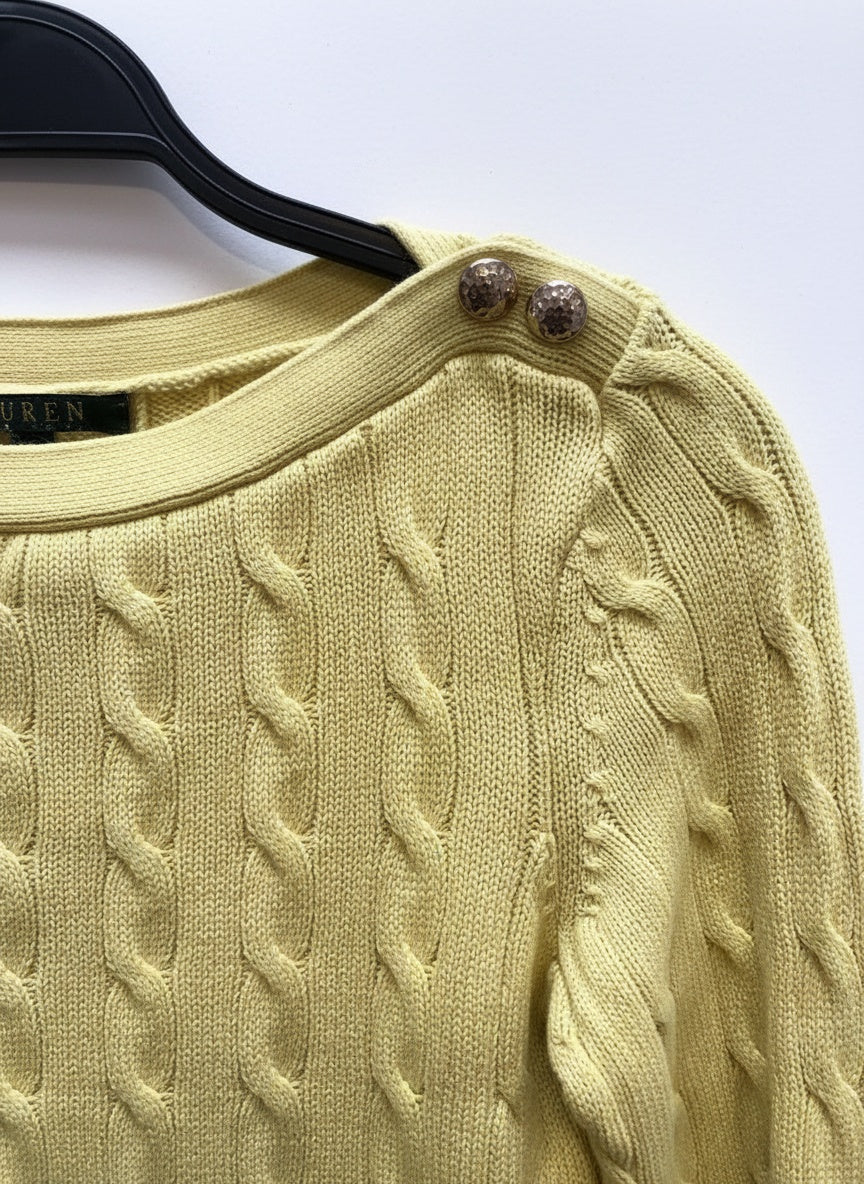 Ralph Lauren gul peysa (S)
