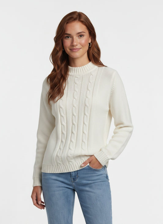 Vintage cream-colored sweater (M)