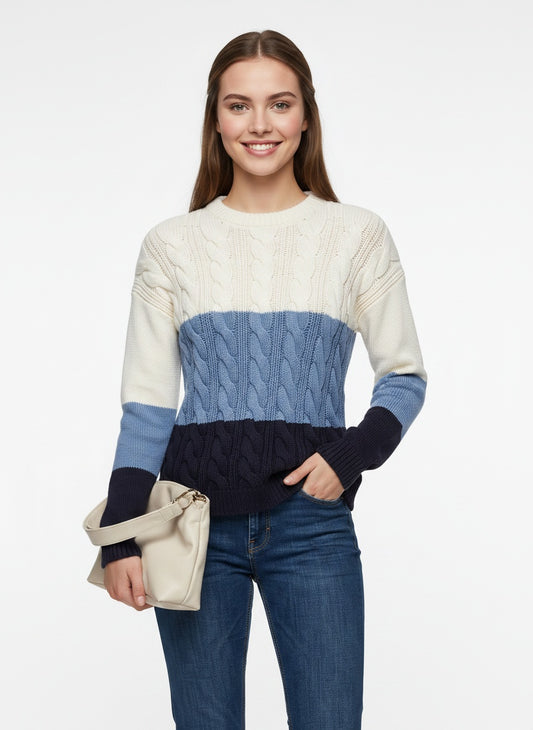 Vintage three-colour sweater (M)