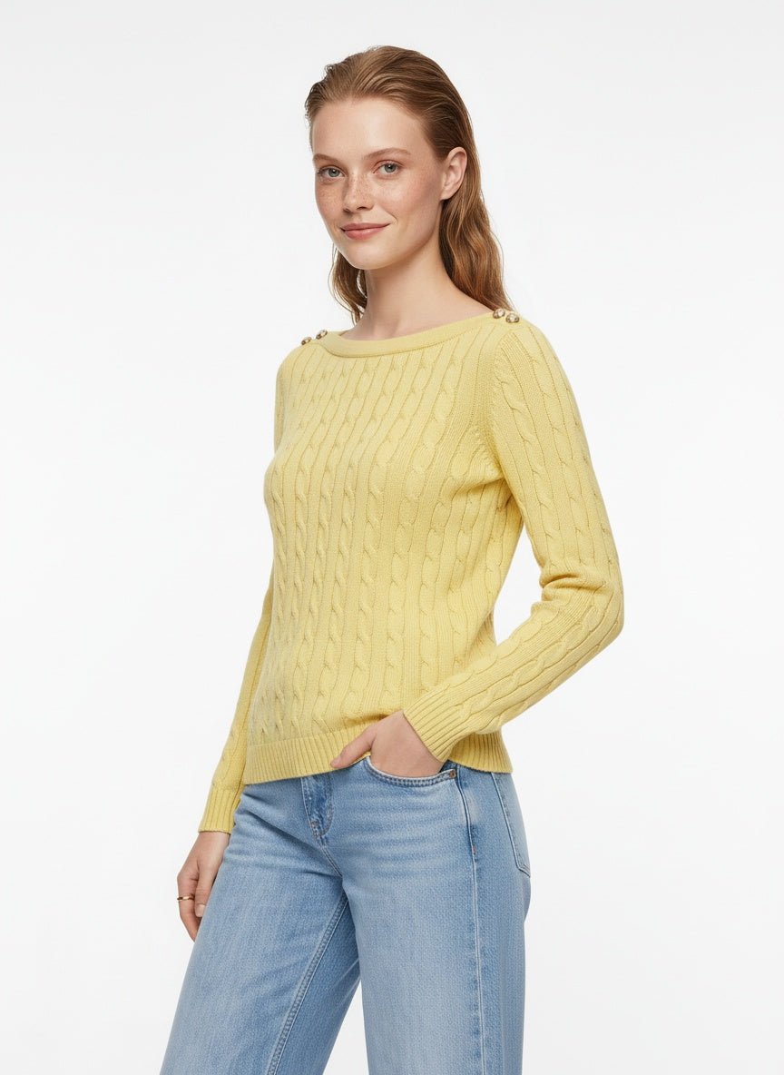 Ralph Lauren gul peysa (S)