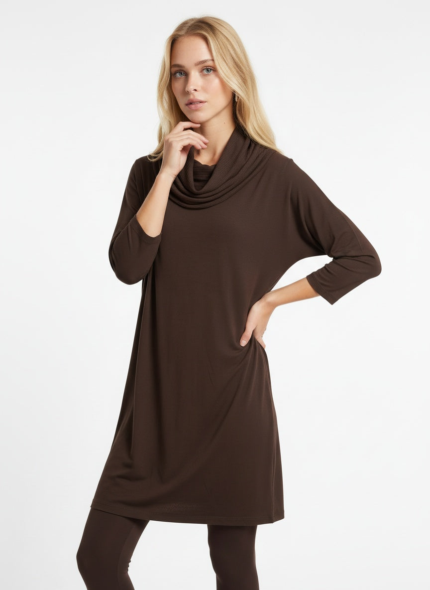 Ralph Lauren kjóll í súkkulaðibrúnu (M)