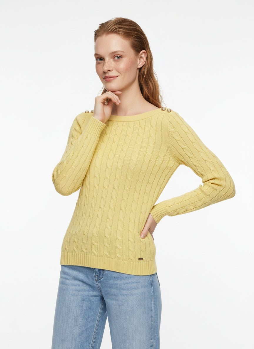 Ralph Lauren gul peysa (S)