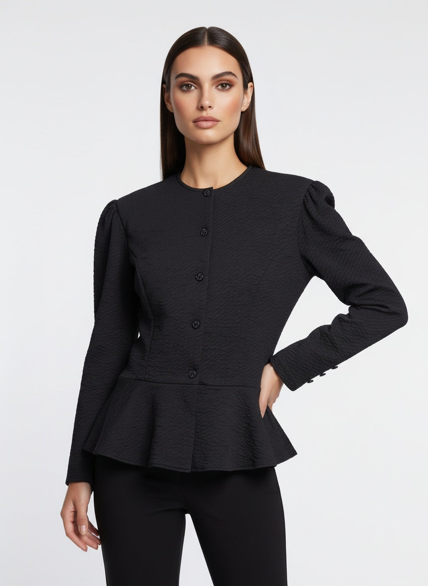 Svört vintage jakkapeysa (M)