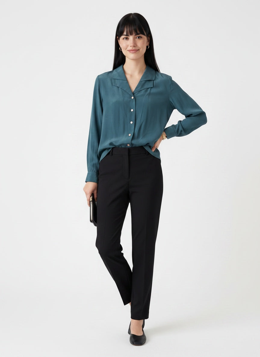 Blá vintage blússa (M/L)