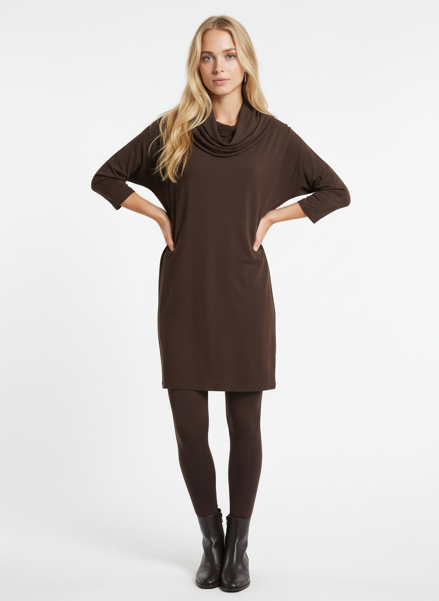 Ralph Lauren kjóll í súkkulaðibrúnu (M)