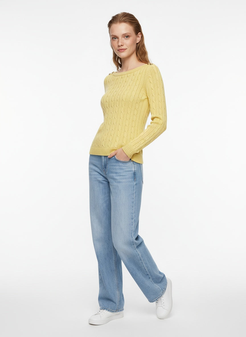 Ralph Lauren gul peysa (S)