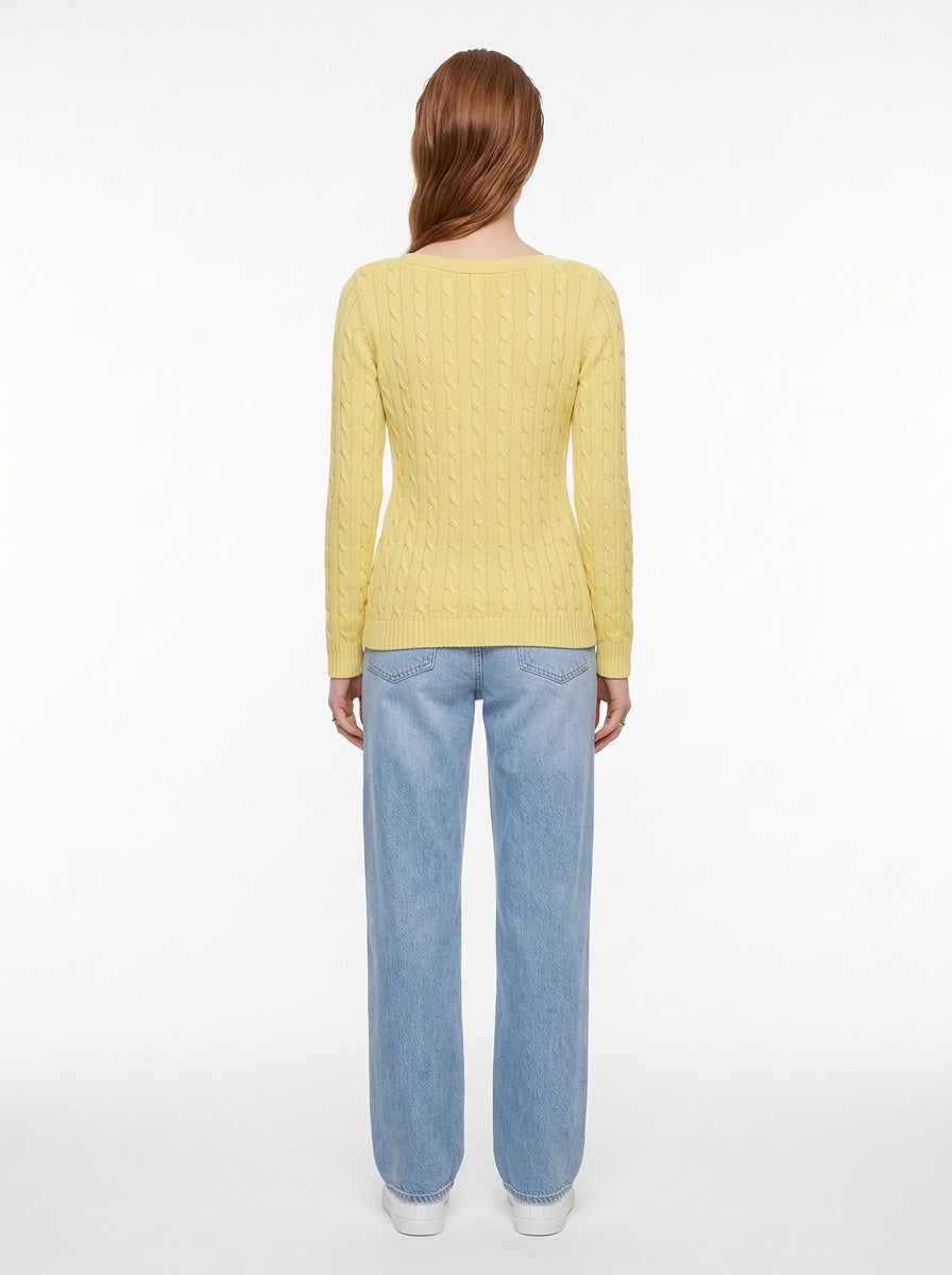 Ralph Lauren gul peysa (S)