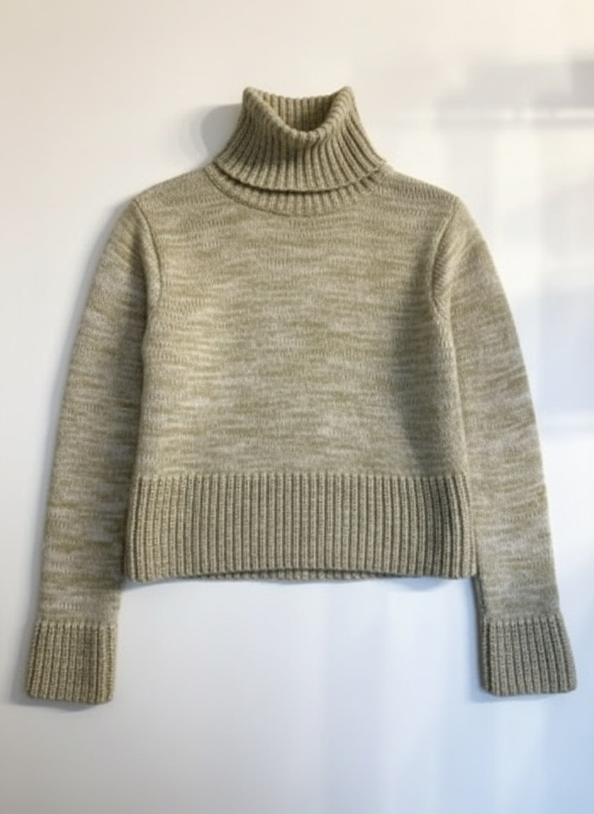 Stutt vintage peysa m. háum kraga (M)