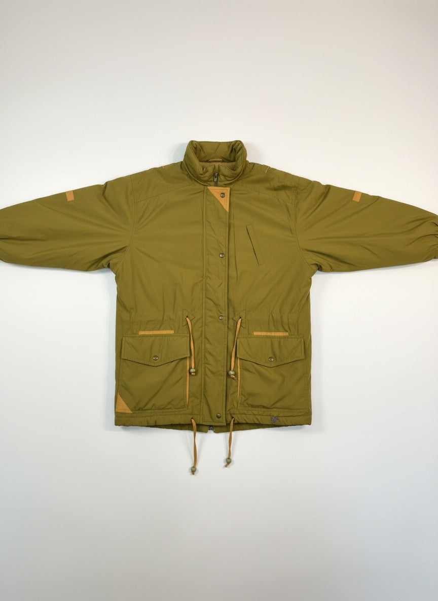 Mosagrænn vintage parka jakki (M)