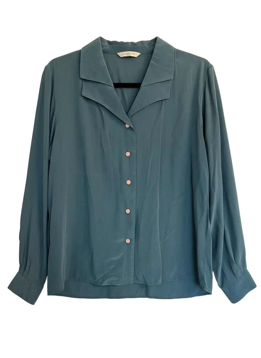 Blá vintage blússa (M/L)