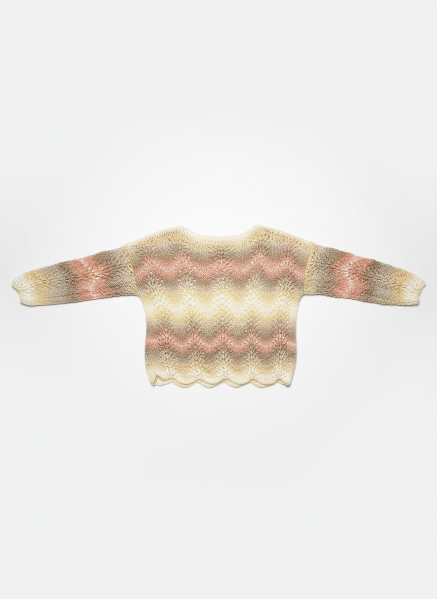 Vintage fínprjónuð peysa (M)